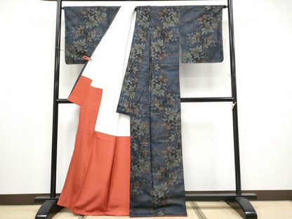 平和屋着物●極上　本場大島紬　9マルキ　枝葉木の実　逸品　未使用　CYAA4486s6