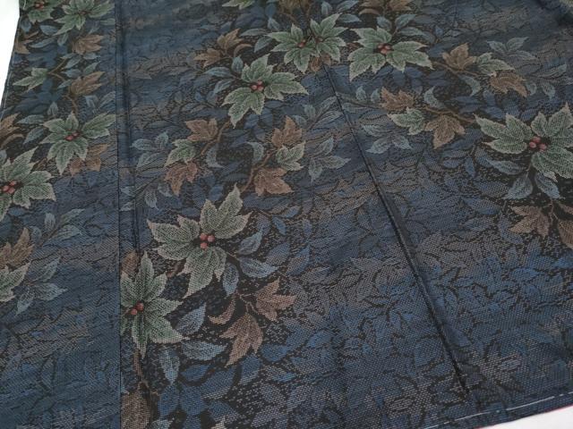 平和屋着物●極上　本場大島紬　9マルキ　枝葉木の実　逸品　未使用　CYAA4486s6