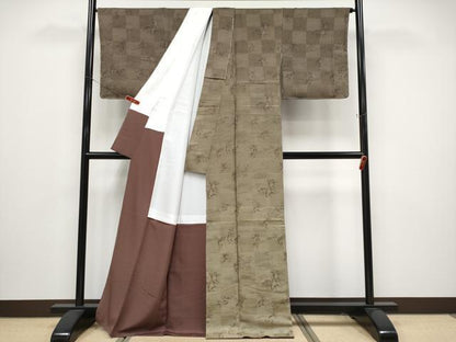 平和屋着物●極上　訪問着　鳥獣戯画　榛色地　逸品　未使用　CYAA4487s6