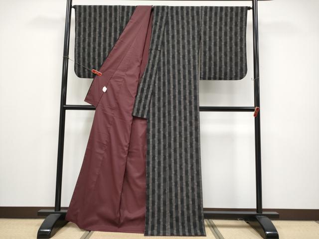 平和屋着物●極上　撫松庵　小紋　舞桜文　洗える着物　逸品　CYAA4490s6