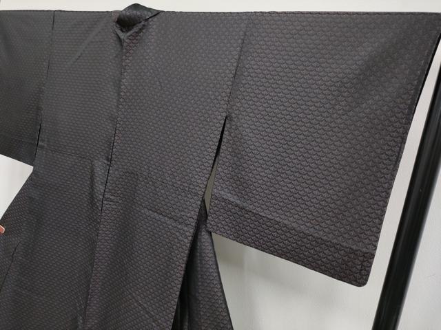 平和屋本店▽極上 お召 単衣 切子柄 京都きもの友禅扱い 逸品 CYAA4491s6