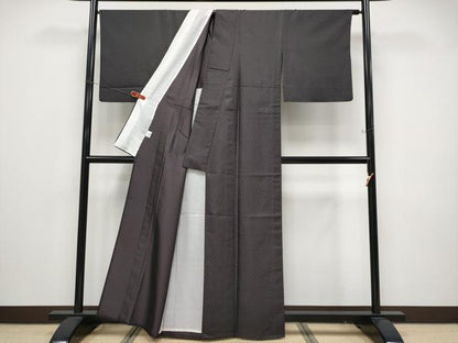 平和屋本店▽極上 お召 単衣 切子柄 京都きもの友禅扱い 逸品 CYAA4491s6