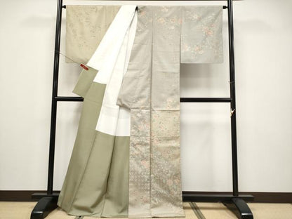 平和屋着物●極上　本場大島紬　訪問着　作家物　枝花文　羽風　藤絹織物謹製　証紙付き　逸品　CYAA4508s6