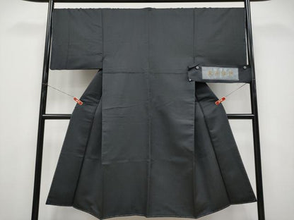 平和屋本店●極上 男性 天平経錦 お召 黒地 逸品 未使用 CYAA4510s6
