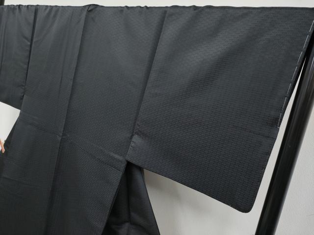 平和屋本店●極上 男性 天平経錦 お召 黒地 逸品 未使用 CYAA4510s6
