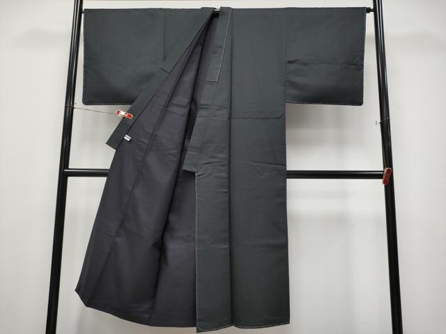 平和屋本店●極上 男性 天平経錦 お召 黒地 逸品 未使用 CYAA4510s6
