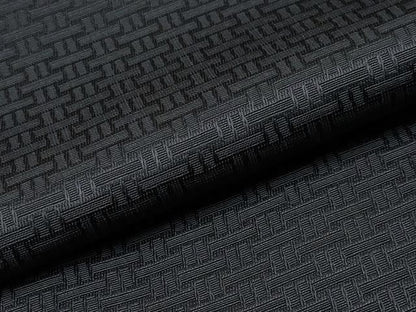平和屋本店●極上 男性 天平経錦 お召 黒地 逸品 未使用 CYAA4510s6