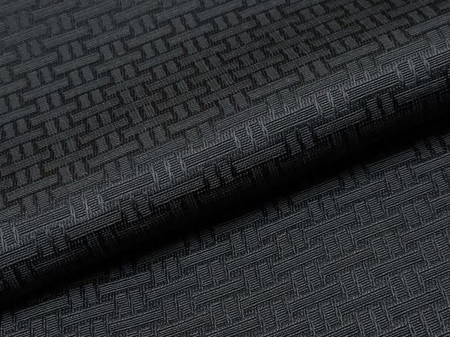 平和屋本店●極上 男性 天平経錦 お召 黒地 逸品 未使用 CYAA4510s6