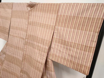 平和屋本店●極上　白鷹紬　置賜紬　背抜き仕立て　山形紅花染　郷　小松織物謹製　東武百貨店扱い　証紙付き　逸品　CYAA4511s6