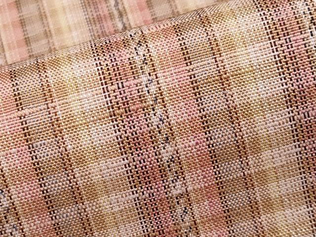 平和屋本店●極上　白鷹紬　置賜紬　背抜き仕立て　山形紅花染　郷　小松織物謹製　東武百貨店扱い　証紙付き　逸品　CYAA4511s6