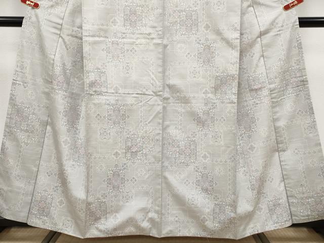 平和屋着物●極上　本場大島紬　白大島　9マルキ　正倉院花唐草文　逸品　CYAA4513s6