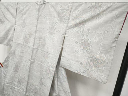 平和屋着物●極上　本場大島紬　白大島　9マルキ　正倉院花唐草文　逸品　CYAA4513s6