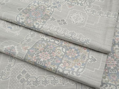 平和屋着物●極上　本場大島紬　白大島　9マルキ　正倉院花唐草文　逸品　CYAA4513s6