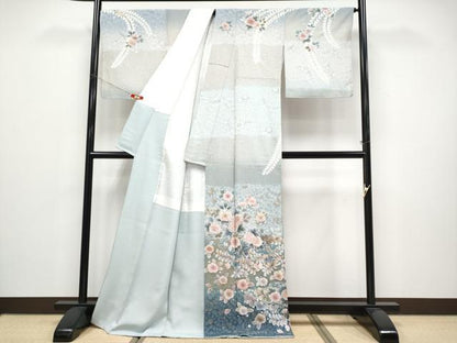 平和屋本店●極上　訪問着　袋帯セット　作家物　辻が花　暈し染め　金彩　逸品　CYAA4525s6