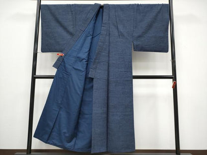 平和屋着物●極上　男性　本場結城玉紬　結織苑　アンサンブル　キングサイズ　杢　証紙・反端付き　逸品　CYAA4532s6
