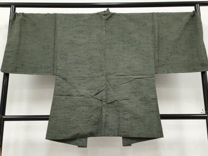 平和屋着物●極上　男性　紬　アンサンブル　キングサイズ　色無地　藍媚茶色　逸品　未使用　CYAA4534s6