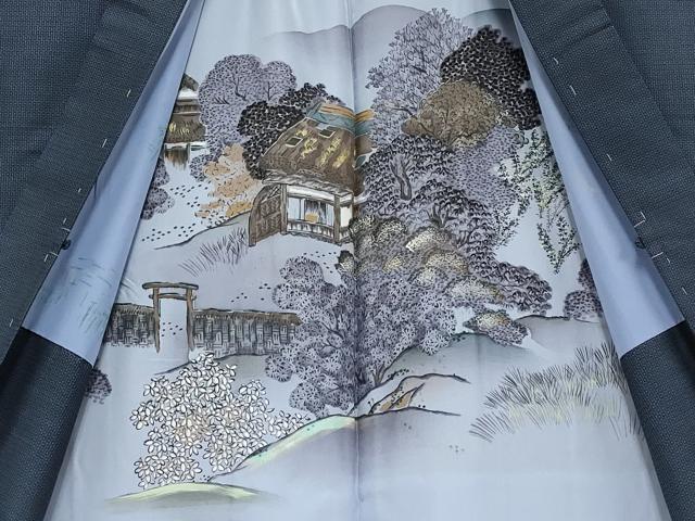 平和屋着物●極上　男性　本場大島紬　アンサンブル　100亀甲　総詰め　松山茂治作　証紙付き　逸品　未使用　CYAA4535s6