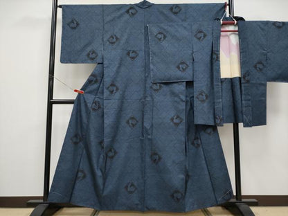 平和屋着物●極上　薩摩結城　アンサンブル　有栖川文様　逸品　未使用　CYAA4536s6