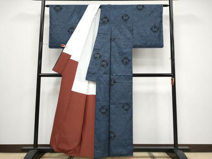 平和屋着物●極上　薩摩結城　アンサンブル　有栖川文様　逸品　未使用　CYAA4536s6