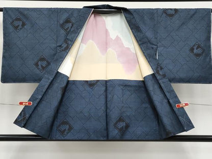平和屋着物●極上　薩摩結城　アンサンブル　有栖川文様　逸品　未使用　CYAA4536s6