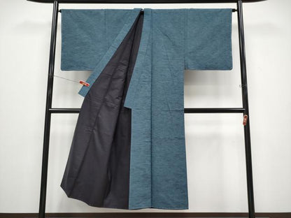 平和屋着物●極上　男性　紬　アンサンブル　錆鼠色地　逸品　未使用　CYAA4538s6