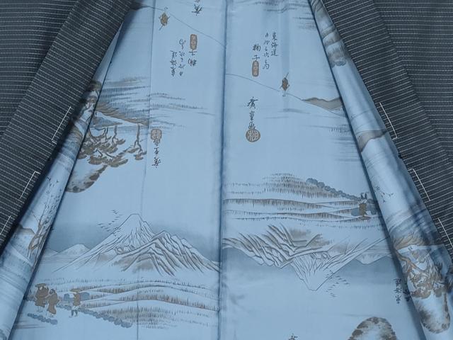 平和屋着物●極上　男性　本場大島紬　アンサンブル　亀甲柄　逸品　未使用　CYAA4539s6