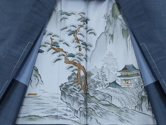 平和屋着物●極上　男性　本場大島紬　アンサンブル　100亀甲　総詰め　逸品　未使用　CYAA4541s6