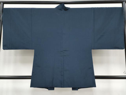 平和屋着物●極上　男性　色無地　アンサンブル　鬼しぼ縮緬　藍鉄色地　逸品　未使用　CYAA4542s6