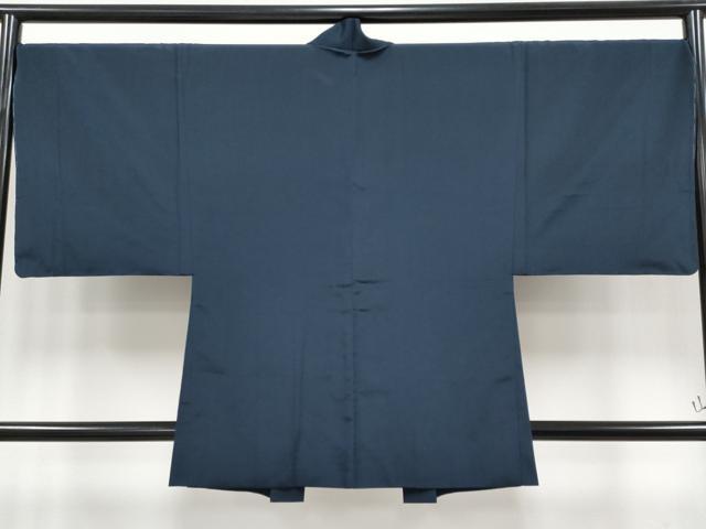 平和屋着物●極上　男性　色無地　アンサンブル　鬼しぼ縮緬　藍鉄色地　逸品　未使用　CYAA4542s6