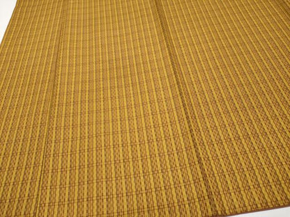 平和屋本店●極上　山下八百子　本場黄八丈　市松綾織　紬　逸品　CYAA5108s6