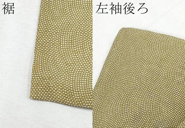 平和屋着物＊極上 夏物 江戸小紋 絽 鮫小紋柄 根岸色地 逸品 未使用 CYAA4564s6