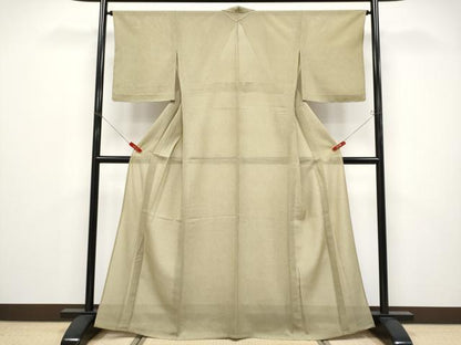 平和屋着物＊極上 夏物 江戸小紋 絽 鮫小紋柄 根岸色地 逸品 未使用 CYAA4564s6