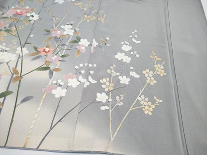 平和屋着物●極上　訪問着　枝花文　暈し染め　金彩　霞色地　逸品　CYAA4569s6