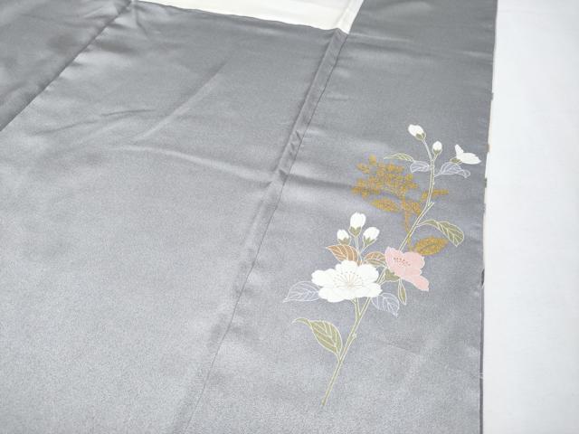 平和屋着物●極上　訪問着　枝花文　暈し染め　金彩　霞色地　逸品　CYAA4569s6