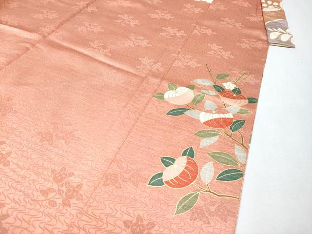 平和屋本店[]極上　七五三　女の子　7歳　祝着　駒刺繍　流水草花文　金彩　逸品　CYAA4571s6