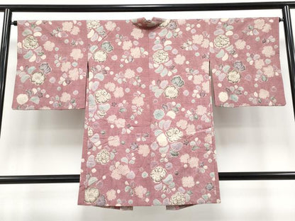 平和屋着物∞極上　西洞院辻が花　大脇一心　長羽織　絞り　蘇芳香色地　反端付き　逸品　CYAA4573s6