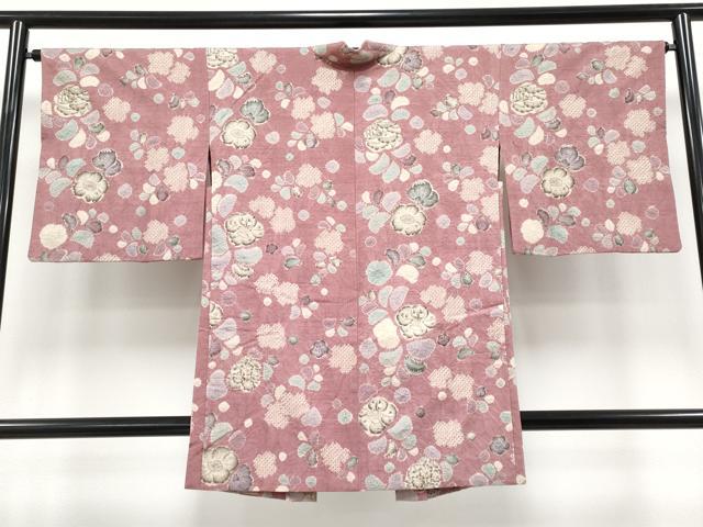平和屋着物∞極上　西洞院辻が花　大脇一心　長羽織　絞り　蘇芳香色地　反端付き　逸品　CYAA4573s6