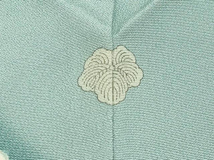 平和屋本店●極上　本加賀友禅作家　前川哲　訪問着　花蝶文　暈し染め　青磁鼠色地　逸品　CYAA5105s6
