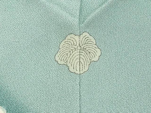 平和屋本店●極上　本加賀友禅作家　前川哲　訪問着　花蝶文　暈し染め　青磁鼠色地　逸品　CYAA5105s6