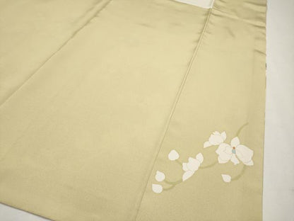 平和屋本店●極上　十日町友禅　女流作家　遠田藤舟　訪問着　胡蝶蘭　浅黄色地　逸品　CYAA4584s6