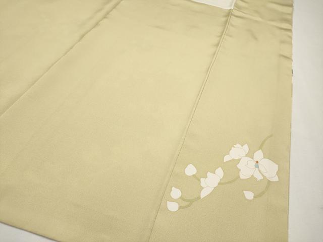 平和屋本店●極上　十日町友禅　女流作家　遠田藤舟　訪問着　胡蝶蘭　浅黄色地　逸品　CYAA4584s6