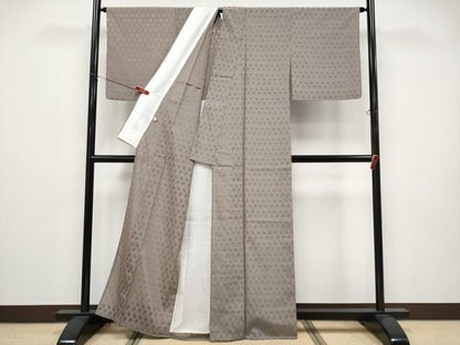平和屋着物＊極上　夏物　小紋　萬次郎　すかし織　燕　逸品　CYAA4586s6