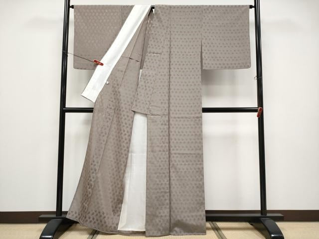 平和屋着物＊極上　夏物　小紋　萬次郎　すかし織　燕　逸品　CYAA4586s6
