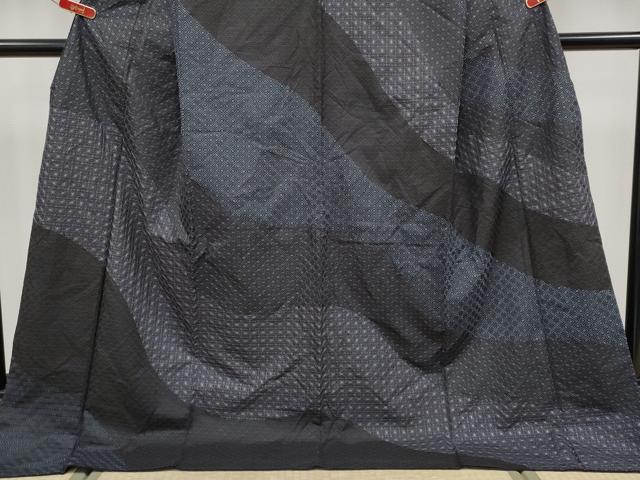 平和屋本店●極上 本場大島紬 訪問着 総刺繍 刺し子 道長吉祥文 逸品 CYAA4590s6