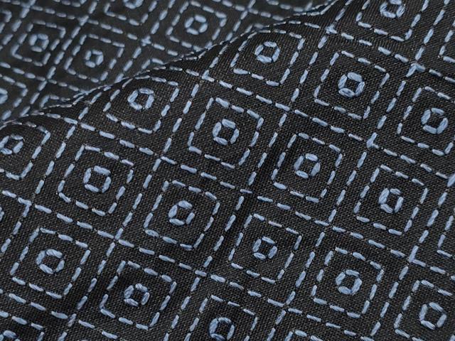平和屋本店●極上 本場大島紬 訪問着 総刺繍 刺し子 道長吉祥文 逸品 CYAA4590s6
