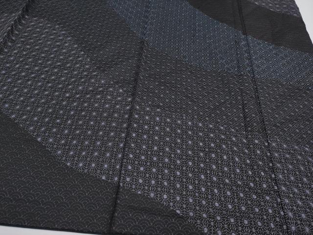 平和屋本店●極上 本場大島紬 訪問着 総刺繍 刺し子 道長吉祥文 逸品 CYAA4590s6