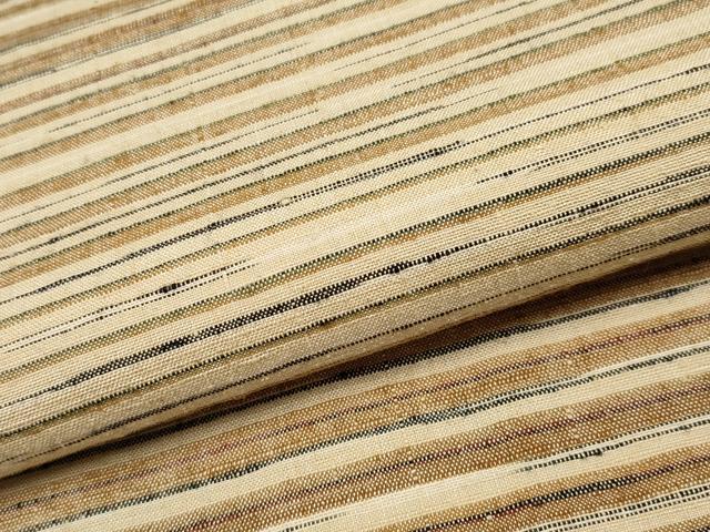 平和屋本店●極上　郡上紬　草木染　横段文　逸品　未使用　CYAA4592s6