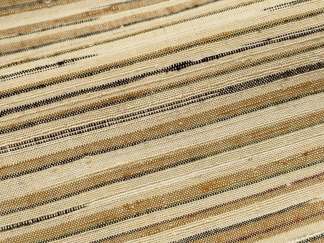 平和屋本店●極上　郡上紬　草木染　横段文　逸品　未使用　CYAA4592s6