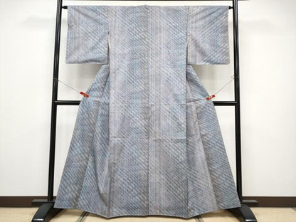平和屋着物●極上　本場大島紬　9マルキ　格子柄　逸品　CYAA4595s6