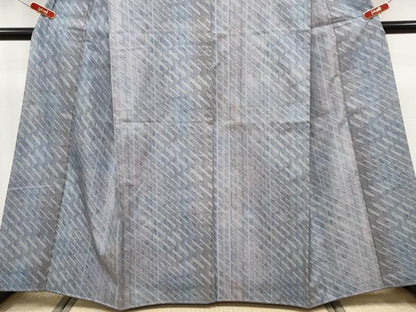 平和屋着物●極上　本場大島紬　9マルキ　格子柄　逸品　CYAA4595s6